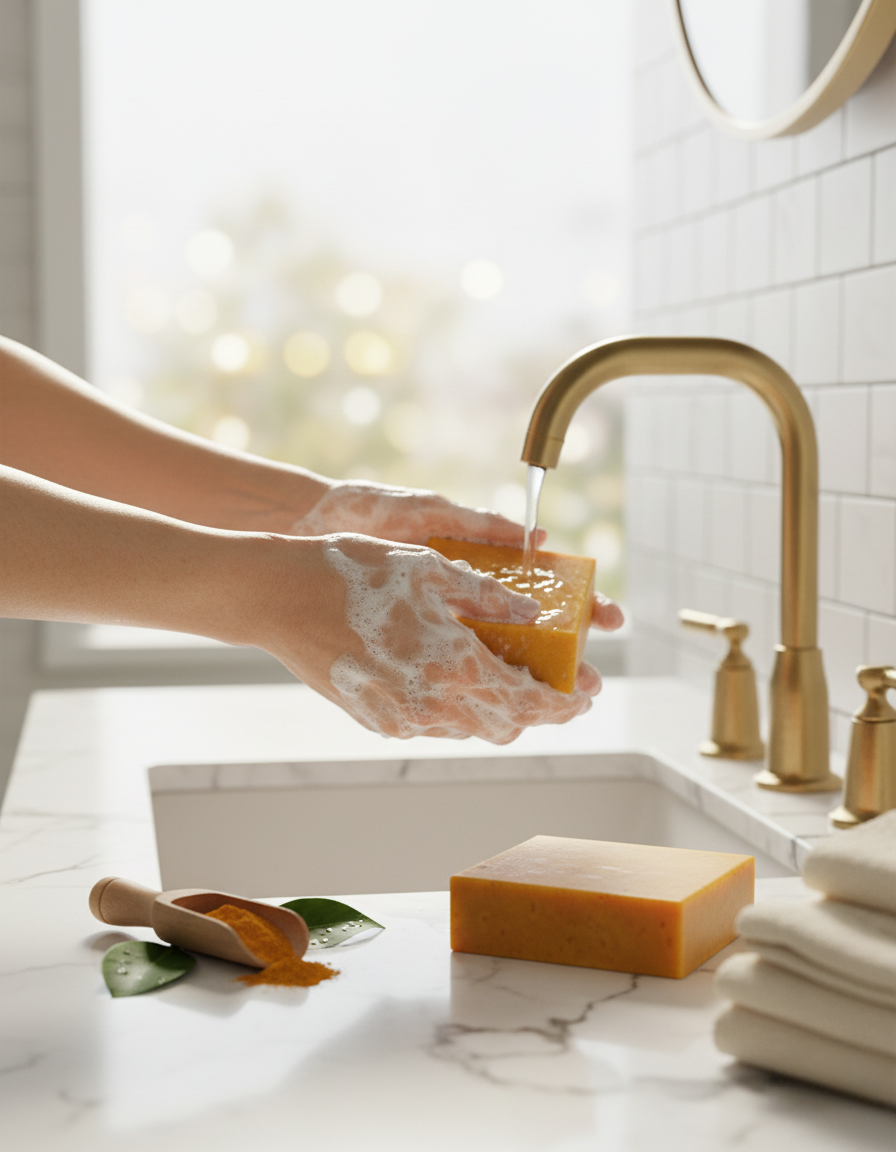 Kurkuma Zeep - 3 pack voor een zuivere en stralende huid - LYOVA