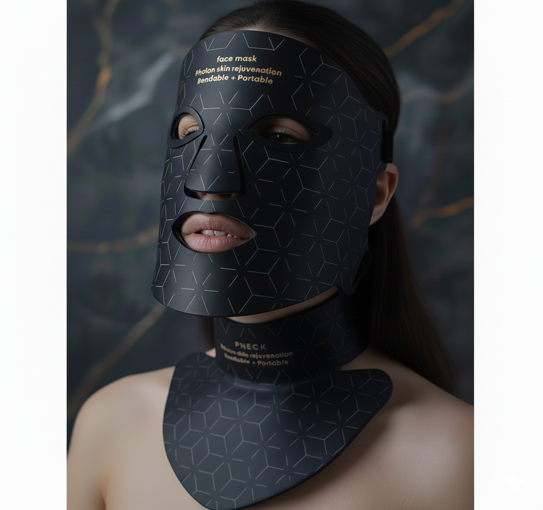 Revéla – LED Lichttherapie Masker met Infrarood voor Gezicht & Nek - LYOVA